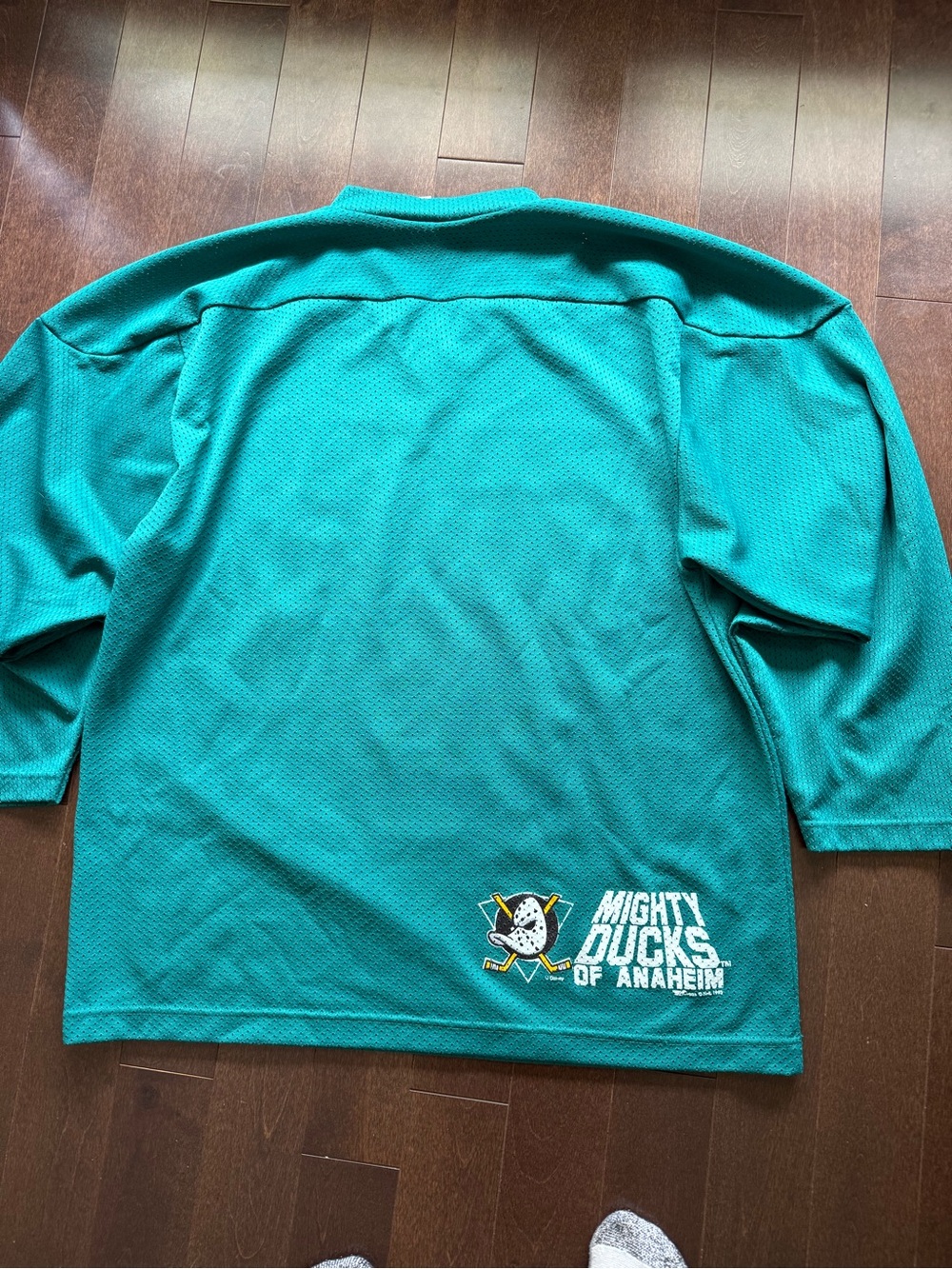 Vintage Mighty Ducks of Anaheim 1993 Disney Ravens Mesh NHL Hockey Jersey L/XL - Picture 3 of 4